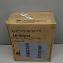 BONSEN 10-Sheet Cross Cut Paper Shredder for Home Office, P-4 High Security Document Shredder with 8.7" Wide Entry & Portable Handle, 4-Gallon Bin with Window, Bundle 50-Pack Shredder Lubricant Sheets (Black Grey)