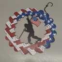 Sasquatch Gifts for Men, Big Foot Sasquatch Gifts Metal American Flag Wind Spinners, Bigfoot Gifts for Men, Patriotic Decorations Outdoor, for Dad, Father, Women, Mom