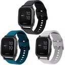 Bands Compatible with Garmin Venu SQ/Venu Sq 2 /Venu Smart Watch, Soft Silicone Fadeless Pattern Printed Floral Replacement Band