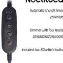 NOCTILICUA Electric Candle Warmer Lamp, Dimmer, Timer, Wooden Base with Black Stand, Black Shade, gift for Mother's Day, birthday, Christmas, Thanksgiving, Room Decor, Scented Wax Jar Candle Warmer (Midnight)