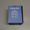 BeGrit Camping Cups Mugs Stainless Steel Camping Pot Food Grade Metal Camping Cookware with Folding Spoon, Vented Lids (5pcs)