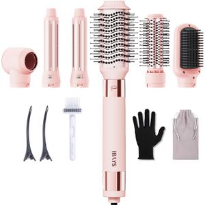 IBAYS 6 in 1 Air Multi-Styler & Hair Dryer Brush with Auto-Wrap Curlers