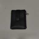 Slim Wallet for Women Genuine Leather Card Holder Thin Womens RFID Blocking Small Wallets, Black