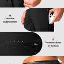 Men's Mountain Bike Shorts Stretch Cycling Biking Bicycle Quick Dry Hiking Shorts for Men Zipper Pockets (Large, Black)