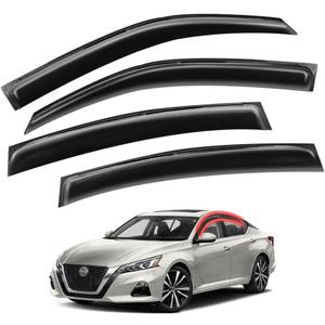 Window Visors Rain Guards FIT 2019, 2020, 2021 Nissan Altima  Side Window Deflectors, Front and Rear Sun/Rain Guards, Smoke Tape-On Vent Shades, 4PCS Set