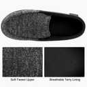 RockDove Men's Tweed Memory Foam Moc Slipper (9, Black)