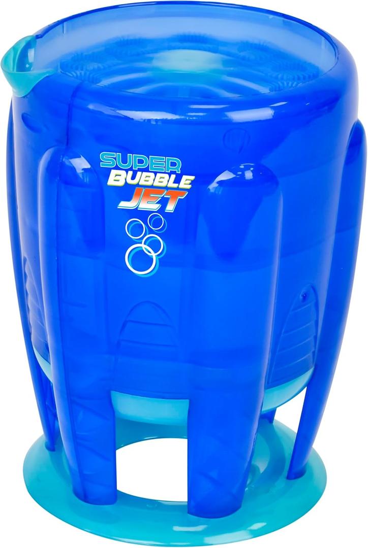 Maxx Bubbles Super Bubble Jet, Portable Automatic Bubble Machine for Kids, High Output Outdoor Fun Toy with Bubble Solution Included, Blue