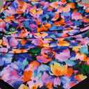 Two Piece High Waisted Swimsuits for Women - One Shoulder Bikini Tummy Control Bathing Suit 2025 Full Coverage Swimwear (Large, Colorful Floral)