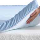 Roost Sleep Cool Cloud 3 Inch Gel Memory Foam Queen Mattress Topper  Cooling Bed Topper for Back Pain and Pressure Relief, Removable Washable Cover, Ventilated Design, Fits Queen Beds