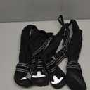 Idepet Dog Suspender Boots, Tall Dog Boots Anti-Slip & Fall Waterproof Shoes Leggings, Adjustable Suspender Boots for Winter Snow Rain Hiking Paws Protector (Black, 5)