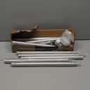 Heavy Duty Curtain Rods 72 to 144 Inches, 1 Inch Silver for Bedroom, Living Room, Patio, Kitchen, Adjustable With Classic Finials, Silver Finishing