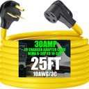 Kanayu 25FT NEMA 6-30P to 14-50R EV Charger Adapter Cord, 30 Amp 240V HVAC to 50 Amp Level 2 EV Charging Power Adaptor Cord, STW 10 AWG/3C, ETL Listed (Not for RV or Dryer)