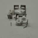 SMARTSTANDARD Sliding Barn Door Floor Guide for Bottom Adjustable Roller - 8 Setup Options for DIYers - Flush Design Bottom Flat Barn Door Floor Guide Stay Roller (Brushed Nickel) 5PCS