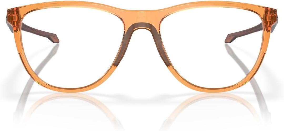 Oakley men's Ox8056f Admission Low Bridge Fit Aviator Prescription Eyewear Frames (Polished Translucent Ginger/Demo Lens)
