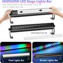 LED Stage Lights Bar,4Pack 108LEDs RGB+W DMX Lights Bar with Detachable Cover 2IN1 Pixel&Strobe Uplights Strip by Remote Control DMX512 Sound Activated for DJ Party Wedding Stage Gig Club