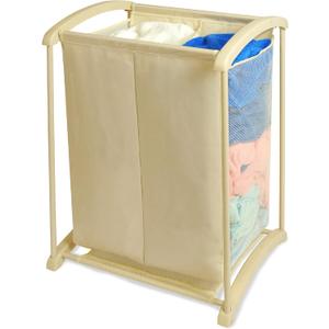 Smart Design 2 Compartment Laundry Sorter Hamper - Holds 6 Loads - Heavy Duty Polyester - Clothing, Clothes, Kids, Laundry Organizer - Home Organization - 15 x 28.38 Inch - Black Smart Design 2 Compartment Laundry Sorter Hamper - Holds 6 Loads - Heavy Duty Polyester - Clothing, Clothes, Kids, Laundry Organizer - Home Organization - 15 x 28.38 Inch - Black