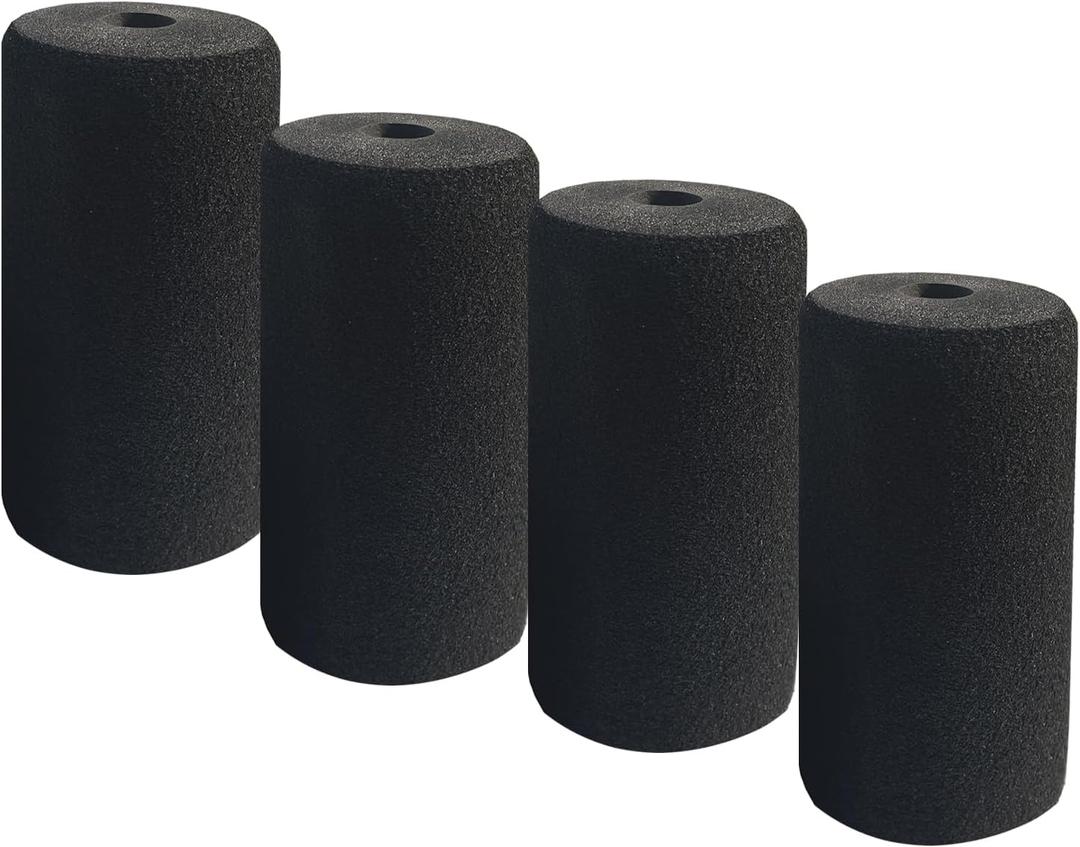Foot Foam Pads Rollers Replacement,Replacement foam pads,Machine tube leg foam roller pad replacement,Roller Pad for Leg Extension for Weight Bench,Inversion Table and gym exercise equipments (6.4"*3.5"*20mm 4PCS)