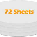 Ezyaid White Cardstock Paper Circles for DIY Arts and Crafts, Thick Cardstock 6 Inches Cutout Round Shape, Circular 92lb/250gsm Pre-Cut Heavy Card Stock 72 Sheets for School Crafting Supplies