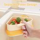 Kitchen Sink Drain Strainer,2025 New Upgraded Suction Cup Press Sink Drainer Basket,Automatic Dumping Sink Food Catcher Basket,Faucet Sponge Storage Rack Kitchen Organization Accessories