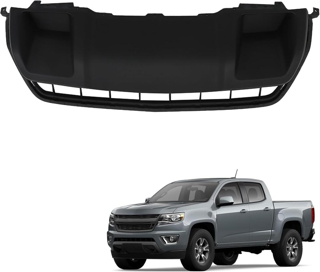 munirater Front Bumper Lower Skid Plate Plastic Without Tow Hook Holes Replacement for 2015-2020 Colorado GM1095206 22891697
