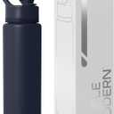 Simple Modern Water Bottle with Straw Lid | Vacuum Insulated Stainless Steel Metal Thermos | Reusable Leak Proof BPA-Free Flask for Sports Gym | Summit Collection | 18oz, Deep Ocean