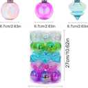 MOONET 25Pcs 2.64in Christmas Decoration Balls Shatterproof Colored Transparent Ball for Festival Wedding Home Party Decors Xmas Tree Hanging