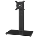 Single LCD Computer Monitor Free-Standing Desk Stand Mount Riser for 13 inch to 32 inch screen with Swivel, Height Adjustable, Rotation, Vesa Base Stand Holds One (1) Screen up to 77Lbs(HT05B-001))