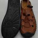 Sandals Man Slippers For Men Flip Flops Men's Closed Toe Summer Shoes Leather Breathable Outdoor Casual Shoe Beach Sport Hiking Work Male Brown Black Wide Big Size 46