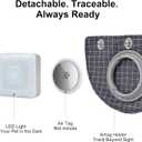 Taglory LED Dog Harness with AirTag Holder, No Pull Light Up Dog Vest for Night Walking, USB Rechargeable Pet Safety Harness with 2 Metal Clips, Adjustable Soft Vest for Small Dogs (Slate Gray, XS)