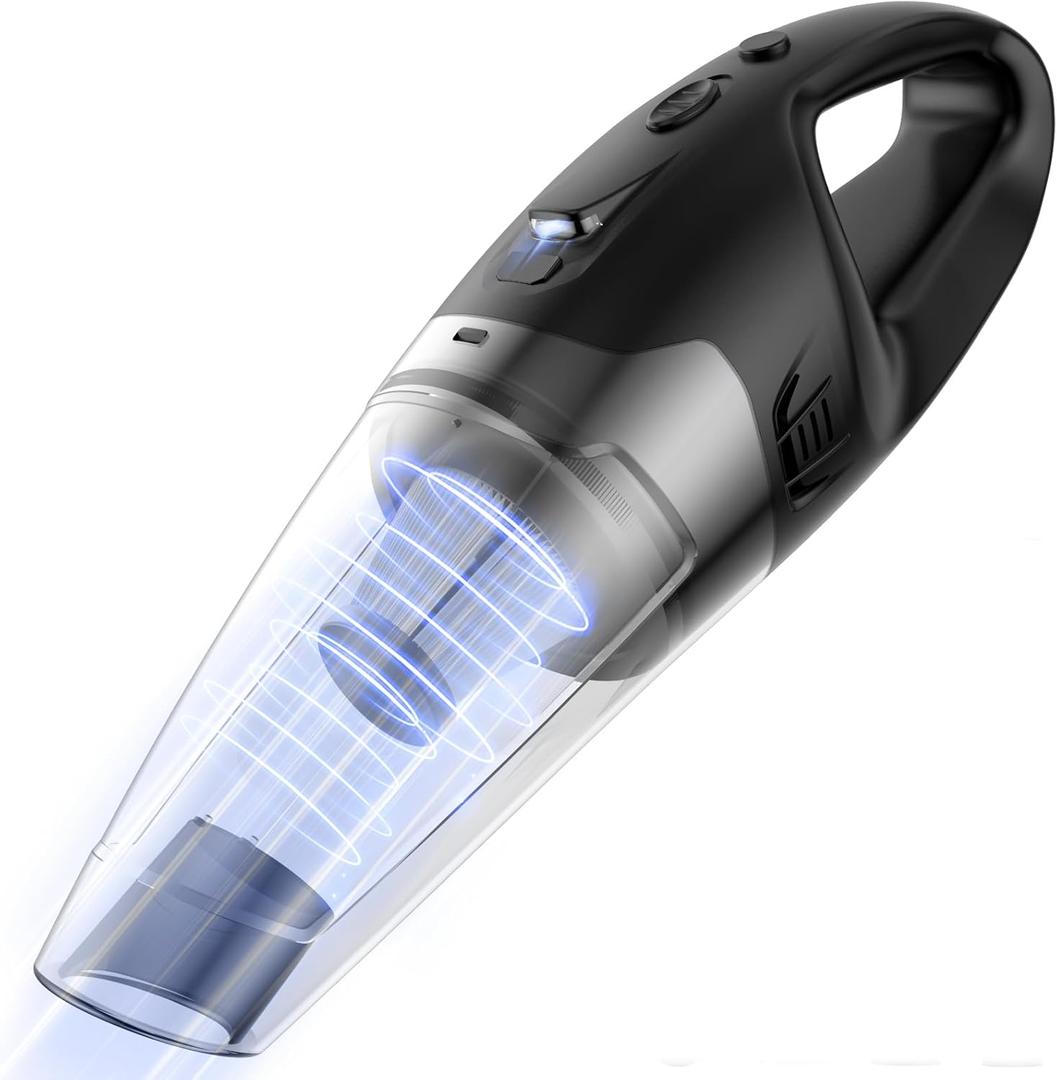 Handheld Vacuum Effortless Cleaning, Refined. The 30-Minute Cordless Handheld Vacuum - Ultra Light at 1.65lbs with Guiding Light.