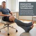 MGANG 20-30 mmHg Compression Stocking for Men and Women, Medical Compression Socks, Knee High Length, Open Toe, for DVT, Varicose Veins, Relief Shin Splints, Edema, Gray Small