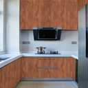 17.7" X 394" Peel and Stick Wood Grain Contact Paper Brown Wooden Look Wallpaper Self-Adhesive Decorative Wood Wallpaper Removable Vinyl Film Easy to Apply for Old Furniture Kitchen Cabinets