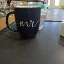 Lighthouse Christian Products Mr and Mrs Blue 13 ounce Ceramic Coffee Mugs