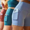 Yogalicious Womens High Waisted Biker Shorts Workout Running Spandex Yoga Shorts 3.5", 5", 7", 9" (XS)