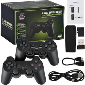 Retro Game Stick,2025 New Game Stick 4k 60,000 Games, Retrodock Pro Console, Retro Gaming Console,Plug and Play 4k Game Stick Pro, 2 Wireless Controllers for Multiplayer Parties (Black 64GB)