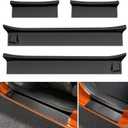 Door Sill Guards Kit Compatible with 2018-2025 Jeep Wrangler JL Unlimited/Gladiator JT, Door Sill Scratch Protector, Black Entry Scuff Plate for Jeep Wrangler JL Accessories (Fit 4 Door)
