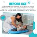 Beeezy Buddies Baby Lounger (Blue/Grey, Outer Space) - for Newborns to Toddlers Between 0-24 Months + Portable + Water-Resistant + 100% Cotton