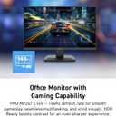 msi PRO MP241 E14V 24-inch IPS 1920 x 1080 (FHD) Office Monitor, 144Hz, Free-Sync, HDMI, DisplayPort, VESA Mountable, Tilt, Speaker, 4-Side Slim Bezel 1ms, Black