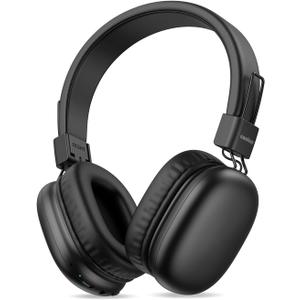 Kids Bluetooth Headphones, Wireless Headphones with HD ENC Microphone, 50 Hours Playtime, Safe Volume,Type C Fast Charging,Foldable Over Ear Headphone for Children/Teens/Smart Device (Black) (Black)