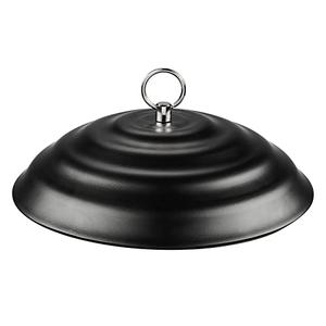 Kingsyard 11.5" Metal Weather Protective Dome, Hanging Squirrel Baffle for Outdoor Bird Feeders, Heavy-Duty Rain Guard Cover, Chew-Proof & Rustproof, Black