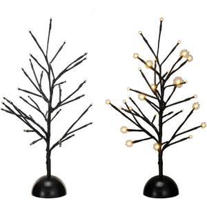 Creative Co-Op Metal Tree with 32 LED Lights, Black, 1 Count