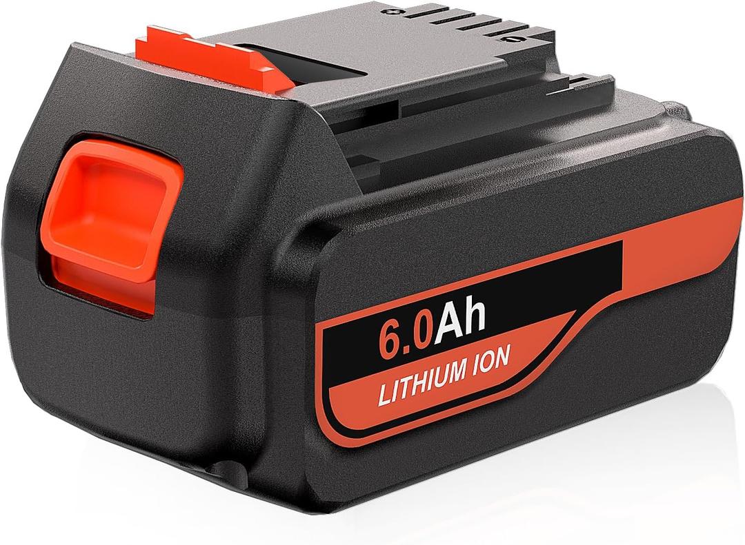 Real Capacity6.0Ah Replacement for Black and Decker 20v Lithium Battery LBX20 LB20 LBXR20 LBXR2020 LB2X4020 LB2X4020 LST220, Compatible with Black Decker 20v Max battery Chargers and Cordless Tools