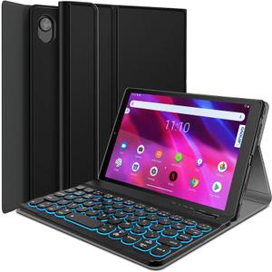 Backlit Keyboard Case for Lenovo 8.0 Inch Tab M8 Gen 3 2022/ Smart Tab M8 Gen 3 2022/Tab M8 HD LTE 2021/ Tab M8 HD,Detachable Wireless Keyboard & PU Folio Case
