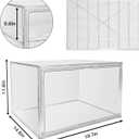 BOHOIDEE Extra Large 19.7"X14.6"X11.6" Clear Bread Box for Kitchen Counter, Acrylic Pastry Display Case Stackable Storage Container Plastic Bakery Display Case with Magnetic Door