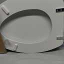 MAYFAIR 1844CP 000 Toilet Seat with Chrome Hinges will Never Come Loose, ELONGATE , White