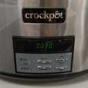 Crock-Pot Large 8-Quart Programmable Slow Cooker with Auto Warm Setting Black Stainless Steel