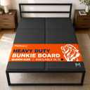 Heavy Duty Bunkie Board Queen Size (60x80) - Under Bed Support, Black