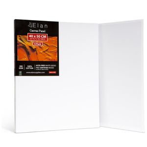 Elan Canvas Boards for Painting 15.7x19.7 Inch, 6-Pack 100% Cotton Acid-Free Blank Canvases for Painting 8oz, Triple Primed 15.7x19.7 Canvas Panels