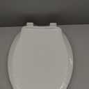 Elongated Toilet Seat Soft-Closing | Universal Fit for Standard Toilets | Thickened Durable PP Plastic with Quick Installation Hinge | Easy-Clean Surface (White)