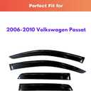 KPY Rain Guards Fit for 2006-2010 Volkswagen Passat, Out-Channel Window Visors Vent Wind Deflectors 4PC, Car Accessories for 06-10 VW Passat